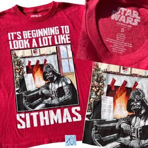 Star Wars Darth Vader Sithmas T-shirt Kids Sz S